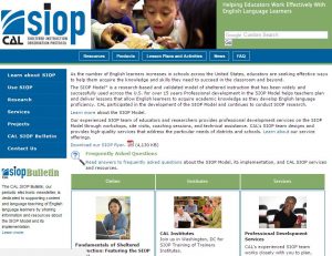 SIOP capture of their home page