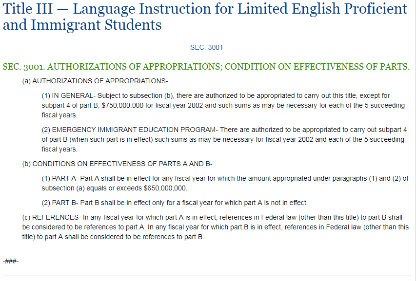 Title III Part A Programs – Strengthening Institutions